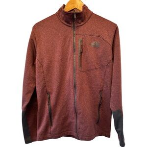 The North Face Men's Canyonlands Full Zip Burgundy Fleece - Small